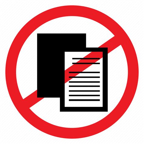 Ban Copy Paste Plagiarism Sign Symbolism Warning Icon Download