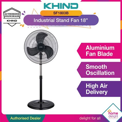 Khind Industrial Stand Fan 18 Inch Sf1803b New Sf1802b Isonic