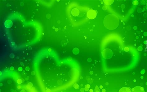 Zielone Tło Serca Walentynki