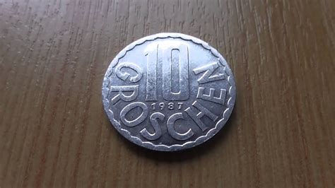 Austria Old Coin 10 Groschen From 1987 In Hd Youtube