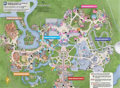 2022 Magic Kingdom Map Walt Disney World Wdw Magazine Disney World