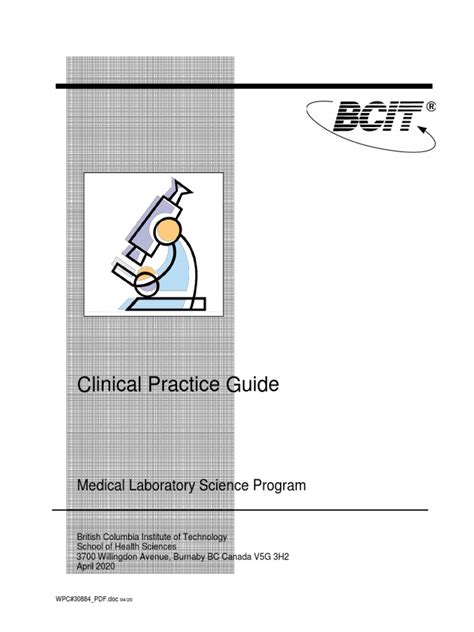 Guide To Clinical Rotations In The Medical Laboratory Science Program At British Columbia