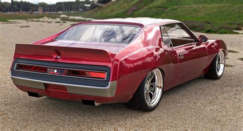 Amc Javelin Looks Bad To The Bone With Shorter Nose And Hellcat Engine