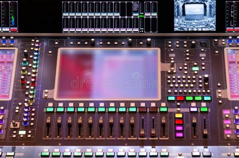 Director Console With Copy Space Stock Image Image Of Panel
