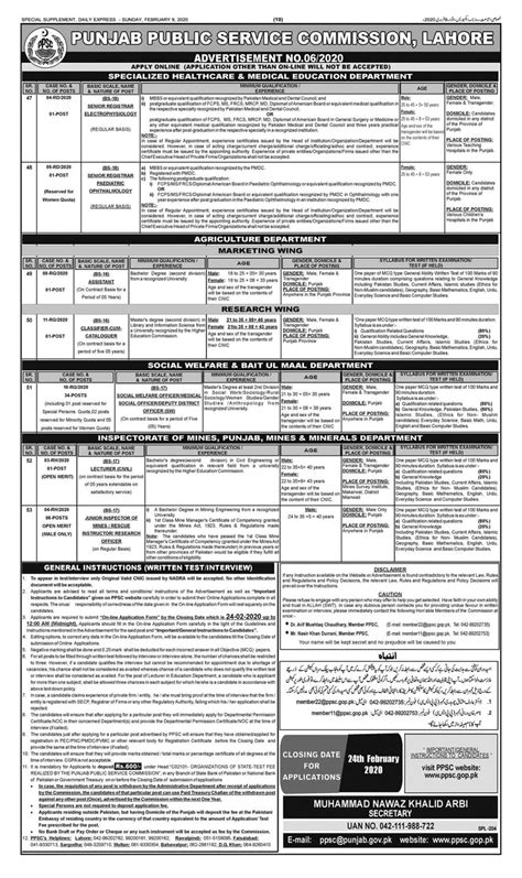 PPSC Jobs February Advertisement No Apply Online Latest
