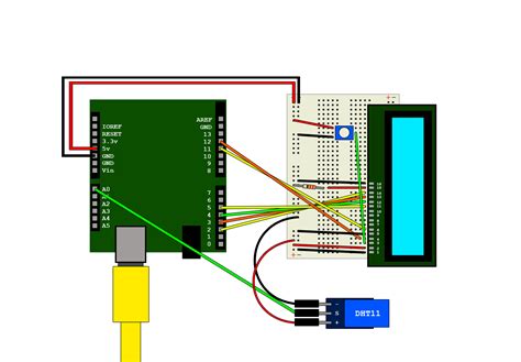 The system we suggest consists of an lcd display, that is wired to the analog port of your arduino. Arduino and DHT11 output to LCD module - HIVE-RD BLOG