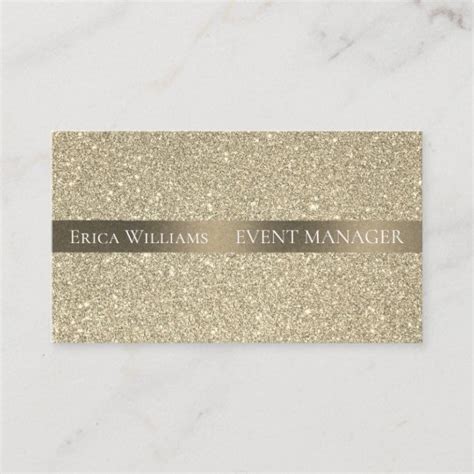 Gold Sparkly Glitter Business Card