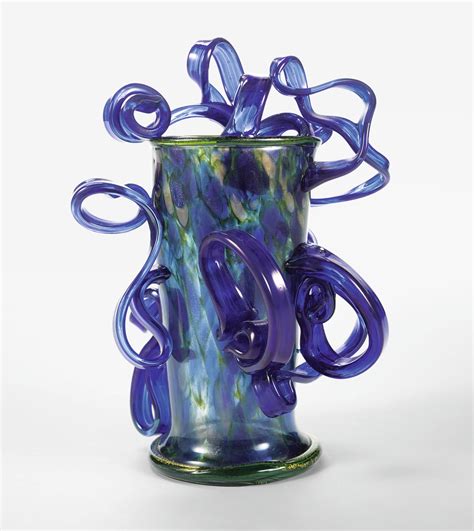 Dale Chihuly Venetian Vase Engraved Chihuly 93 Hand Blown And Applied