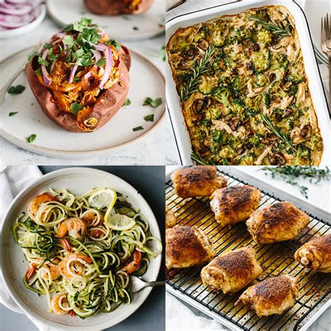 To get any of the whole30 dinner recipes that you see here, simply follow the link below the image. 30+ Easy Whole30 Dinner Recipes | Downshiftology