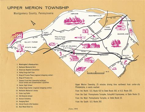 King Of Prussia Historical Society Upper Merion Township Brochure