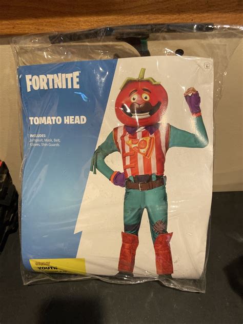 Fortnite Tomato Head Halloween Costume Youth Size 12 Gem