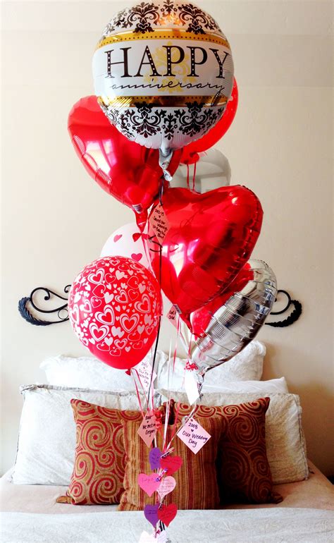 Anniversary is an important milestone in any couple's life. My anniversary gift to my husband: balloons to symbolize ...