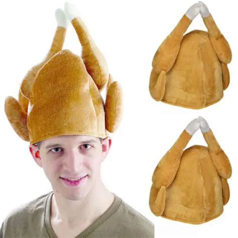 Stuffed Christmas Turkey Hat Adult Xmas Novelty Fancy Dress Costume Accessory Hot New Creative
