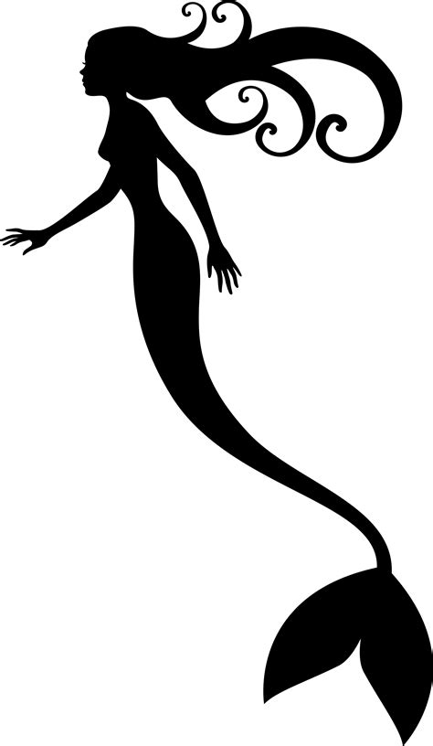 Silhouette Clip Art Silhouette Stencil Mermaid Silhouette Free