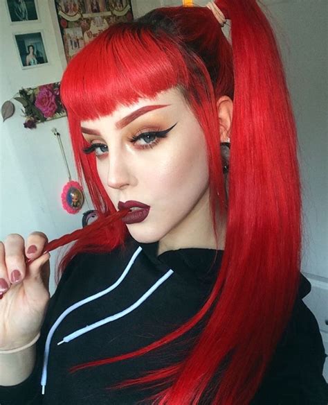 Rotes Haar Gotische Red Hair Pinup Bright Red Hair Hair Inspiration