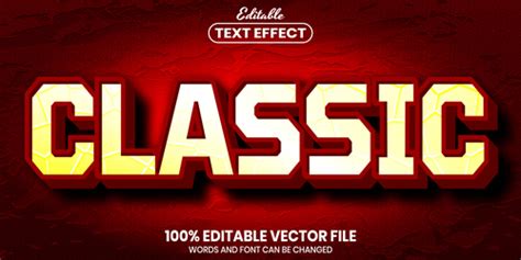 Classic Text Font Style Vector Free Download