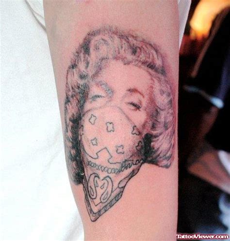 Marilyn Monroe Gangsta Tattoo Design