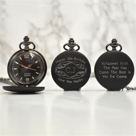 Give a gift they'll never forget! Personalised 30th Birthday Gift Pocket Watch Initials By ...