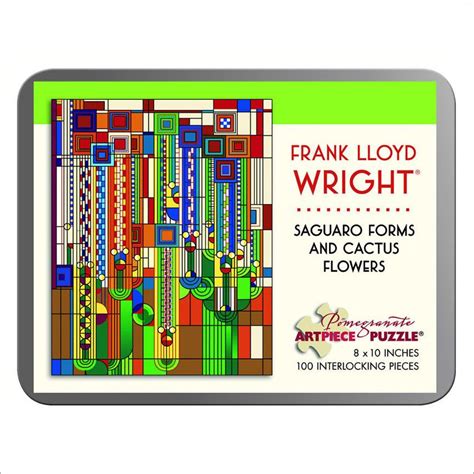 Pass the time by putting together a puzzle representation of frank lloyd wright's unique home, fallingwater. Frank Lloyd Wright Saguaro and Cactus Flowers 100 Piece ...