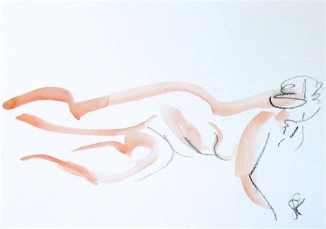 Nude Painting Of One Minute Pose Original Nude Etsy