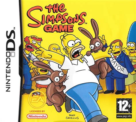 the simpsons game 2007 nintendo ds box cover art mobygames