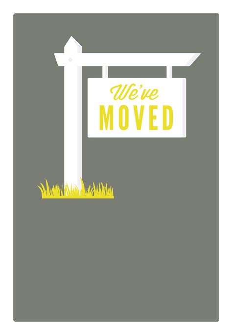 Sign Moving Announcement Template Free Greetings Island Moving