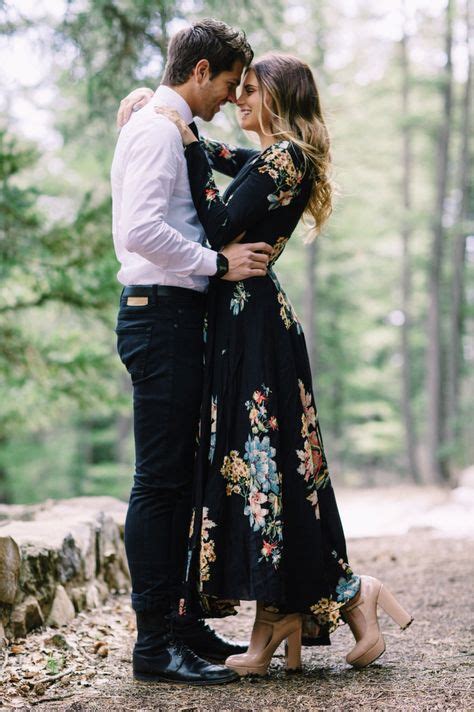 Black Floral Dress Clothing Fall Engagement Outfits Engagement Photo Outfits Engagement