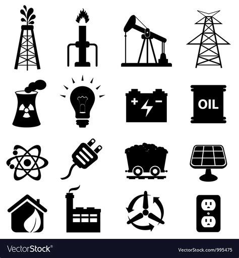 Oil And Electricity Royalty Free Vector Image Vectorstock