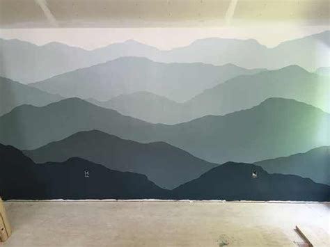 Mountain Mural How To Mountain Mural Mountain Wall Painting