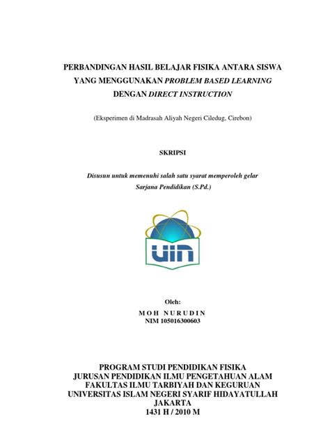 Contoh Cover Proposal Skripsi Uin Jakarta - Ide Judul Skripsi Universitas