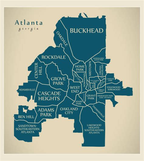 Atlanta Street Map Illustrations Royalty Free Vector Graphics And Clip