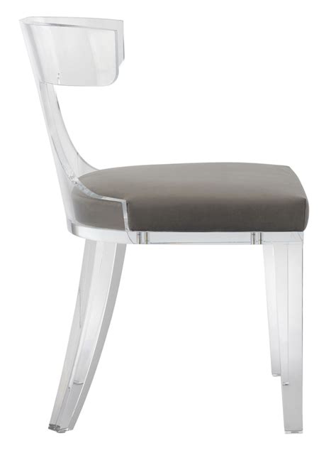 Rhys Acrylic Dining Chair In Cleargrey By Safavieh