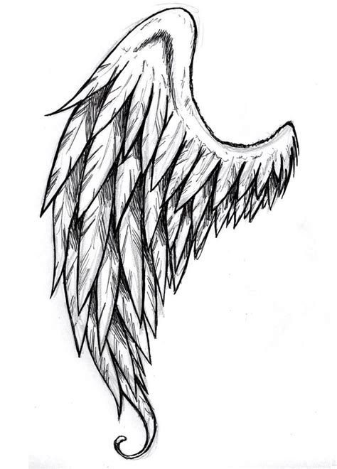 Simple Angel Wings Drawing Free Download On Clipartmag