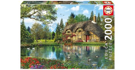 Educa 16774 Dominic Davison Lake View Cottage 2000 Pieces Puzzle