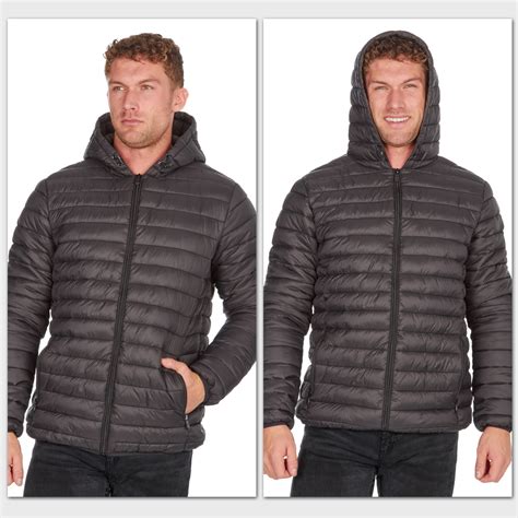 Mens Padded Coats Warm Windproof Lightweight Casual Hooded Puffer Jackets M 2xl Ebay