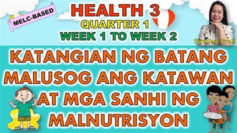Health 3 Quarter 1 Week 1 To Week 2 Melc Batang Malusog Ang