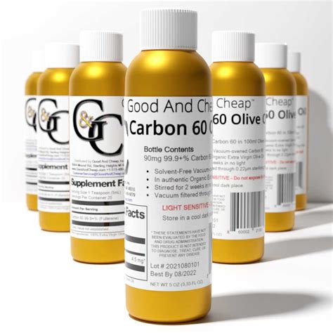 Carbon 60 Olive Oil C60 Supplement 90mg100ml 999 Solvent Free C60oo