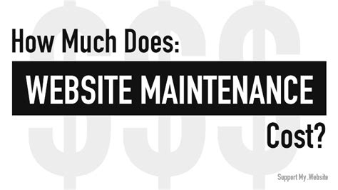How Much Does Website Maintenance Cost Support My Website