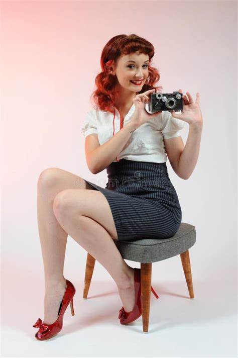 A Pretty Pin Up Girl Stock Image Image Of 1930 Retro 15446347