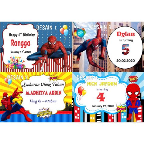 Selamat berulang tahun adik adik! 25+ Inspirasi Keren Stiker Ulang Tahun Anak Spiderman - Aneka Stiker Keren