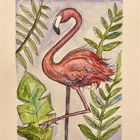 Fabulous Flamingo Original Artwork Limited Edition Print Etsy