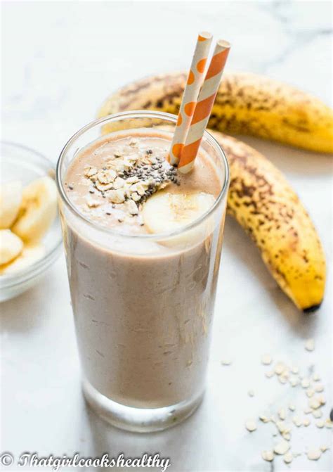 Vegan Peanut Butter Banana Smoothie That Girl Cooks Healthy