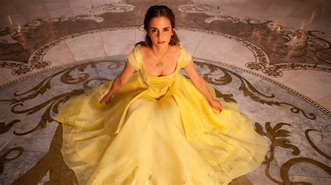Belle in a beautiful yellow dress movie Beauty and the ...