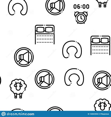 sleeping time devices seamless pattern vector stock vector illustration of pictograms human