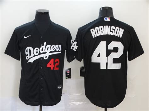 Mens Los Angeles Dodgers 42 Jackie Robinson Black Stitched Mlb Cool