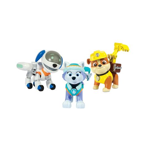 Pat Patrouille Pack 3 Figurines Sac A Dos Transformable 4 Paw Patrol