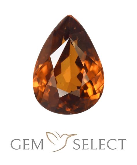 Pear Facet Orange Zircon From Tanzania Orange Gemstone Gemstones