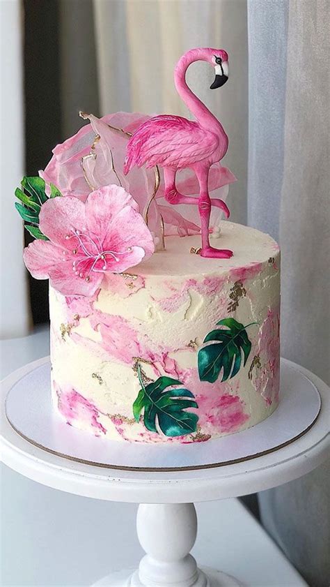 49 Cute Cake Ideas For Your Next Celebration Flamingo Birthday Cake