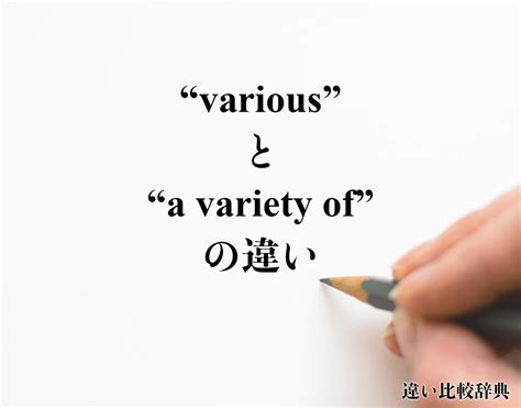 「various」と「a Variety Of」の違いdifferenceとは？英語を分かりやすく解釈 違い比較辞典