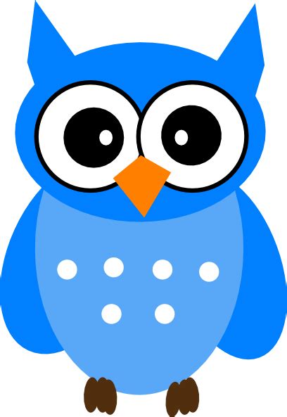 Cute Blue Cartoon Baby Owl Poster Owl Clipart Free Transparent Png